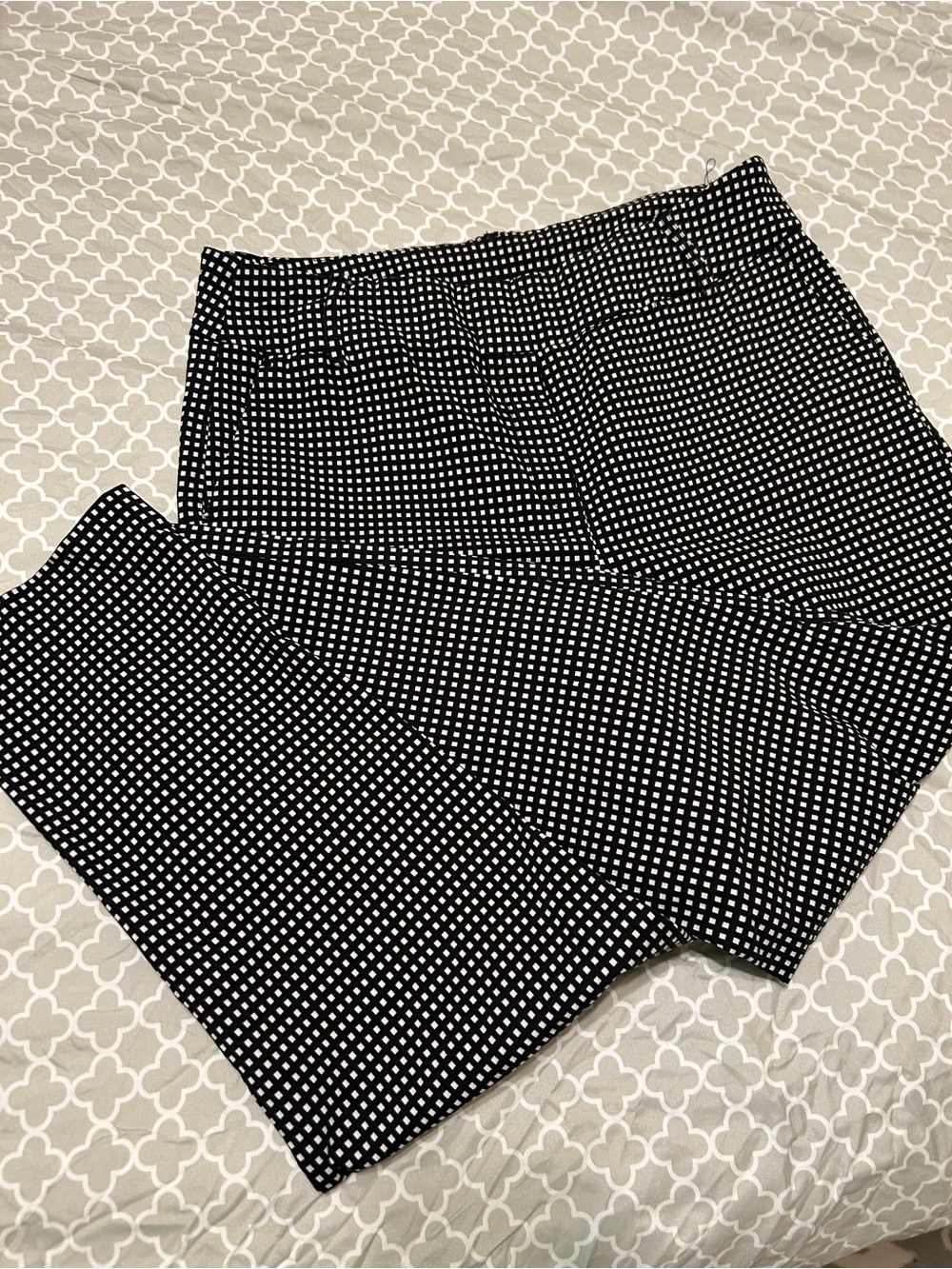 Jules & Leopold Black and White Micro-Check pants